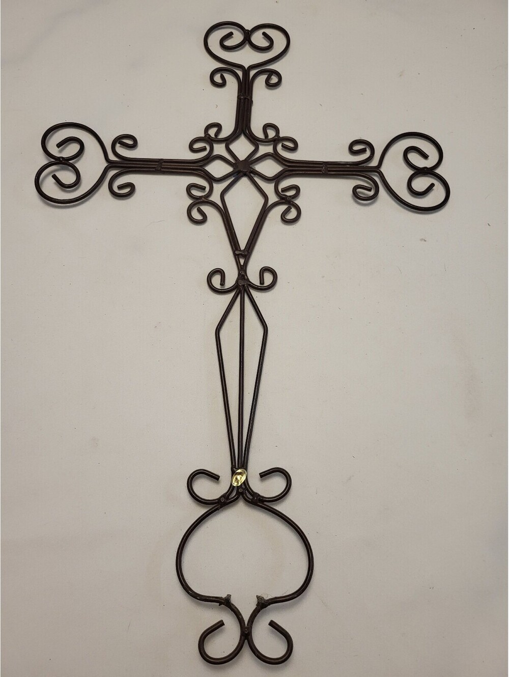 Decorative Wrought Iron Wall Cross 21.5"x13.5"